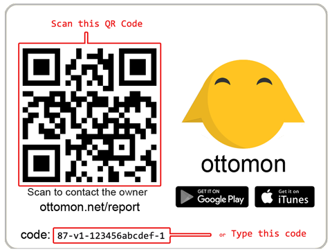 scan ottomon code or type it manually